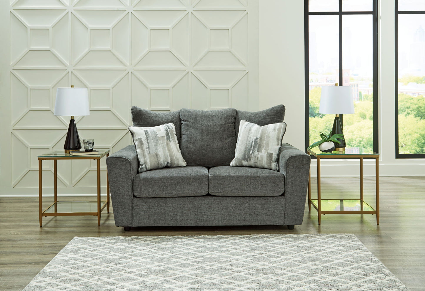 Stairatt - Loveseat - Gravel