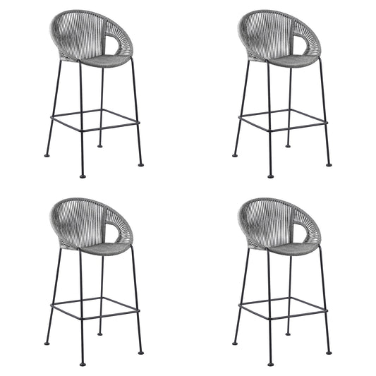 Acapulco - 30" Indoor Outdoor Steel Bar Stool With Rope Set of 2