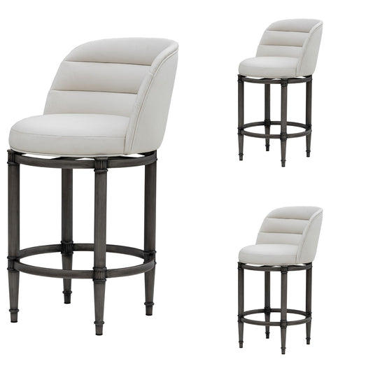 Eunice - Faux Leather Upholstered Swivel Counter Height Barstool