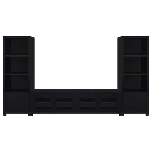 Jupiter 3-piece Entertainment Center 79-inch TV Stand Black
