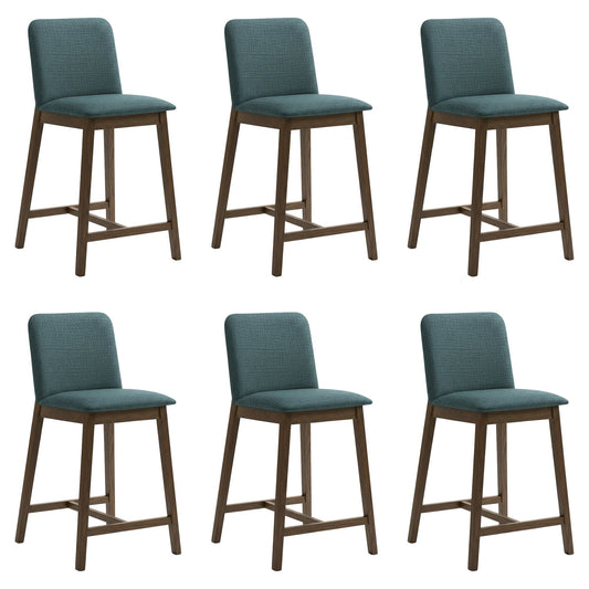 Allin - Upholstered Wood Counter Height Barstool