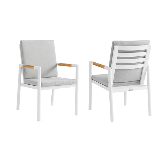 Royal - Aluminum And Teak Outdoor Dining Chair (Set of 2)