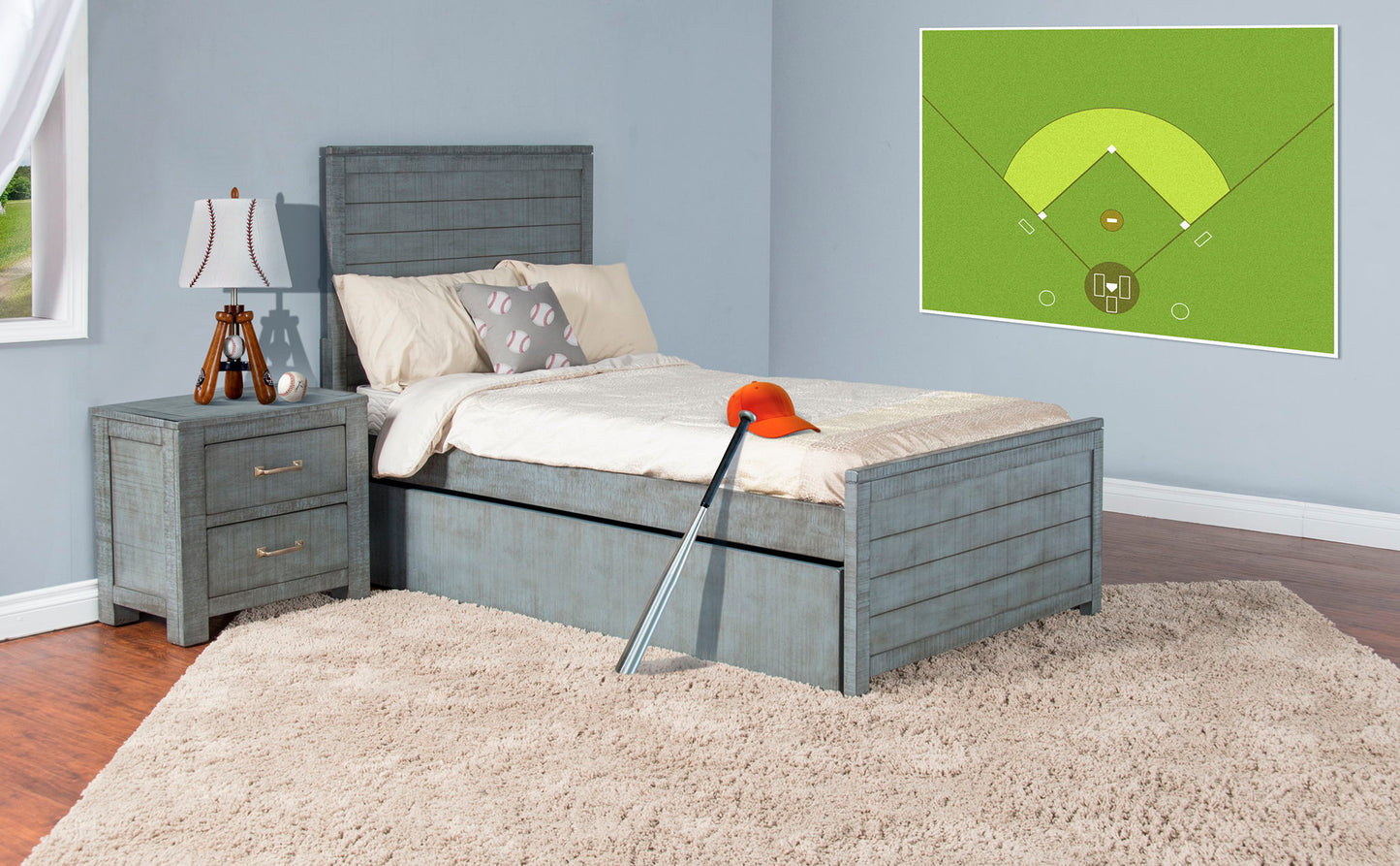 Flex Life Ranch House - Nightstand - Light Blue