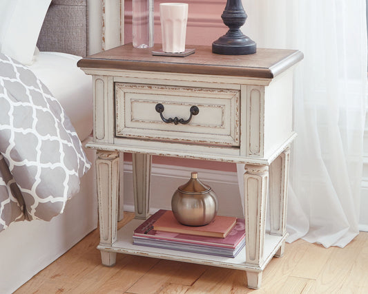 Realyn - One Drawer Night Stand - Chipped White