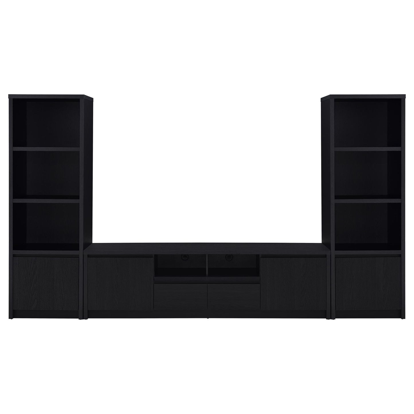 Winfield 3-piece Entertainment Center 78-inch TV Stand Black