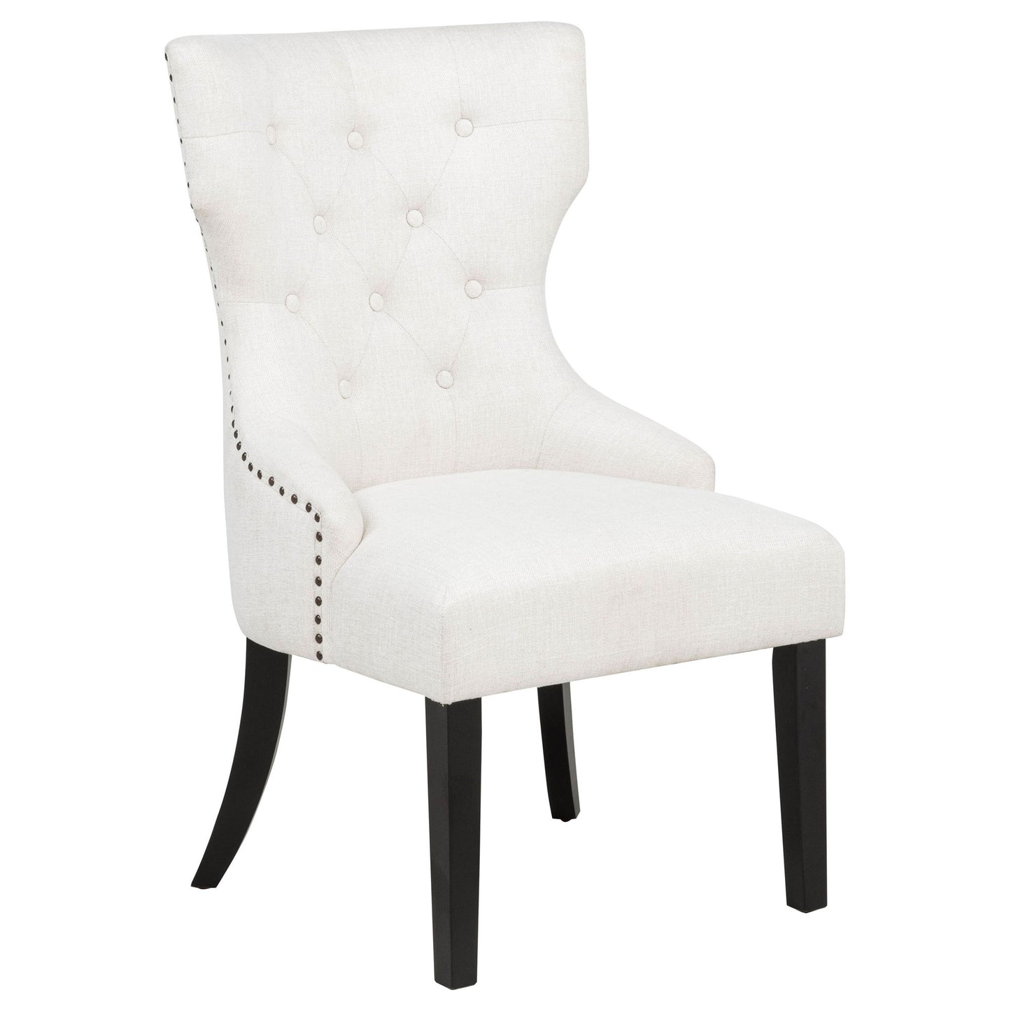 Baney Fabric Upholstered Dining Side Chair Cream and Black