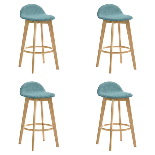 Vera - Upholstered Wood Counter Height Barstool