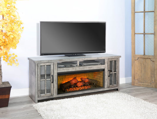 Alpine - 76" Media Console - Gray