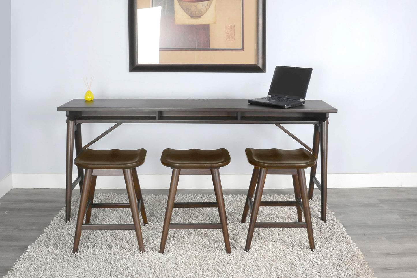 Americana - Console Table With USB Power Pack - Dark Brown