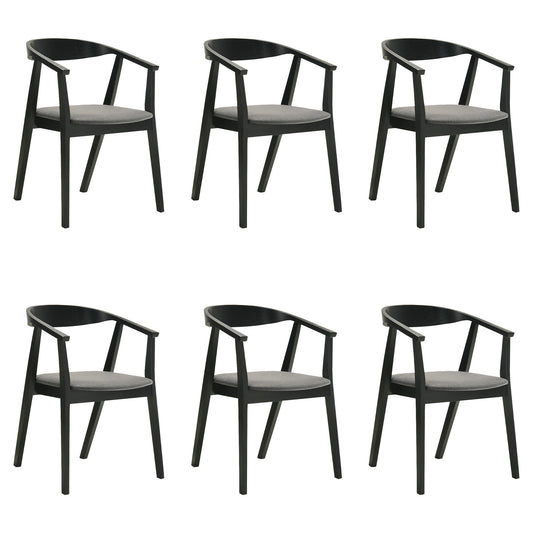 Santana - Wood Dining Chair With Black Frame