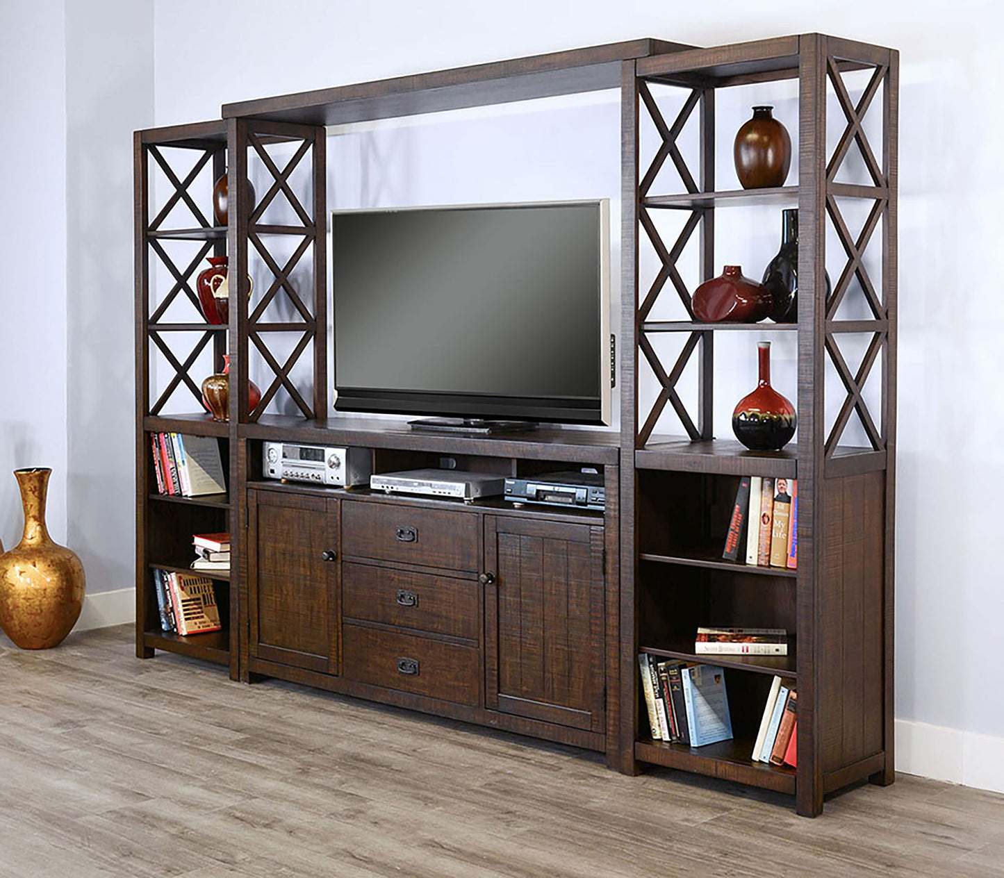 Homestead - 66" TV Console - Tobacco Leaf