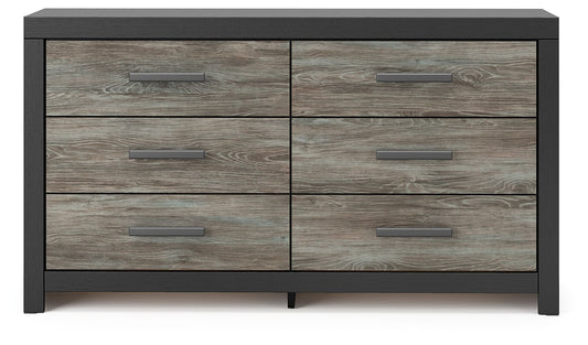 Broachmyn - 3 Pc. - Dresser And 2 Nightstands - Black / Gray