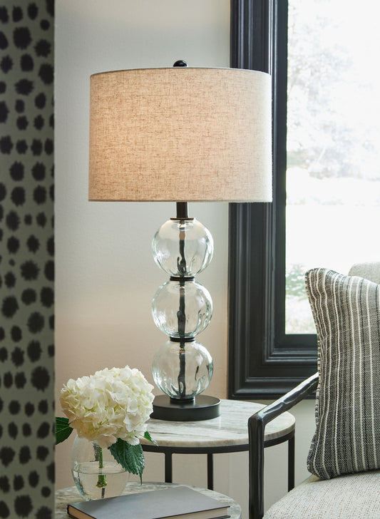 Airbal - Glass Table Lamp (Set of 2) - Clear / Black