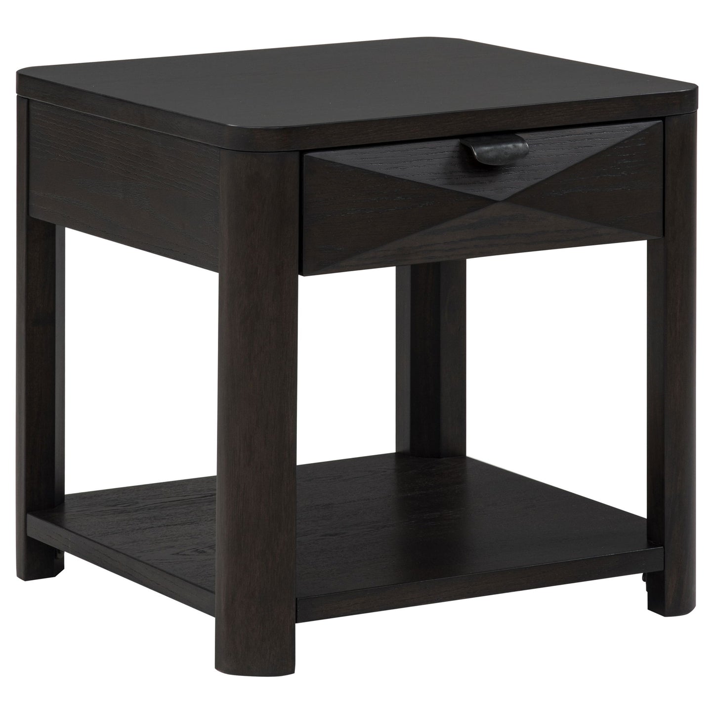 Marcelo Wood End Table with Drawer and Shelf Coffee