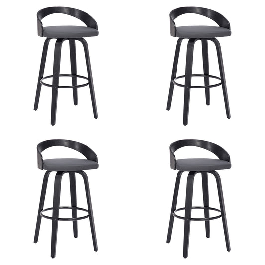 Sonia - 26" Counter Height Swivel Bar Stool - Black Wood
