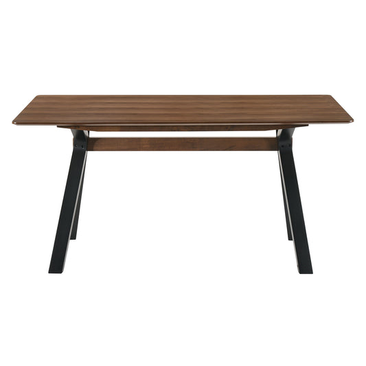 Laredo - Mid-Century Modern Dining Table - Walnut / Black