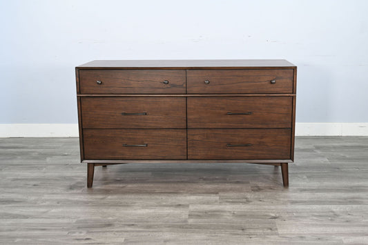 Mid-Century Modern - 6 Drawer Dresser - Walnut