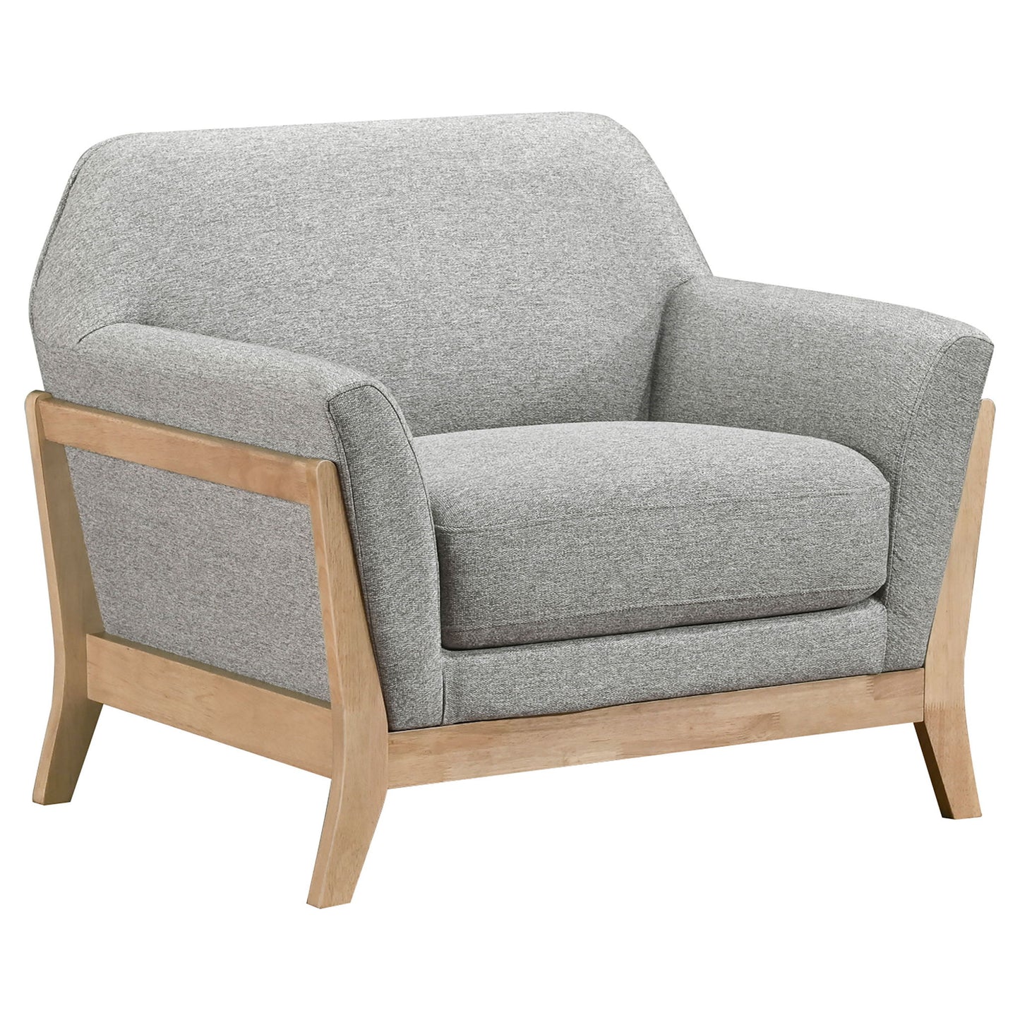 Vaughn Fabric Upholstered Flared Arm Accent Chair Grey