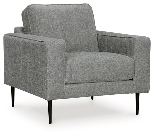 Hazela - 2 Pc. - Chair, Ottoman - Charcoal