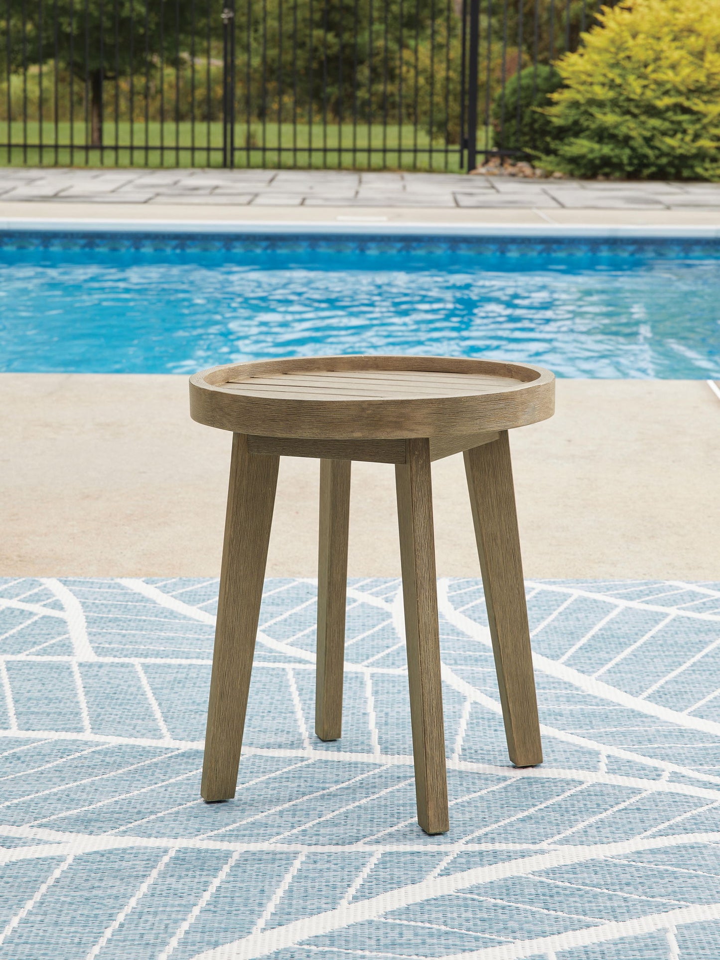 Marina Sun - Round End Table - Beige