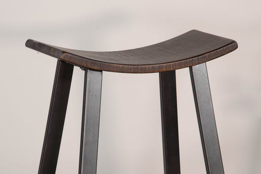 Homestead - Saddle Seat Metal Barstool (Set of 2) - Tobacco Leaf