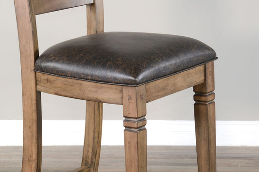 Doe Valley - Bar Ladderback Barstool, Cushion Seat (Set of 2) - Buckskin
