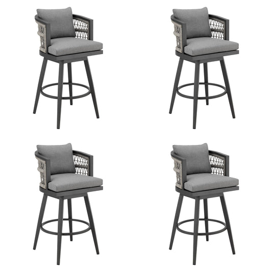 Zella - Outdoor Patio Swivel Counter Stool Set