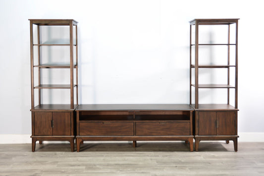 3660Cb - Modern TV Stand With Storage Drawers - Coffee Bean