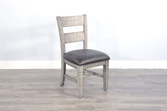 Homestead Hills - Ladderback Dining Chair (Set of 2) - Tobacco Leaf / Alpine Gray