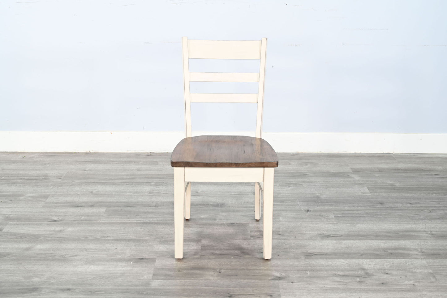 Pasadena - Ladderback Chair, Wood Seat (Set of 2) - Buckskin / Marble White