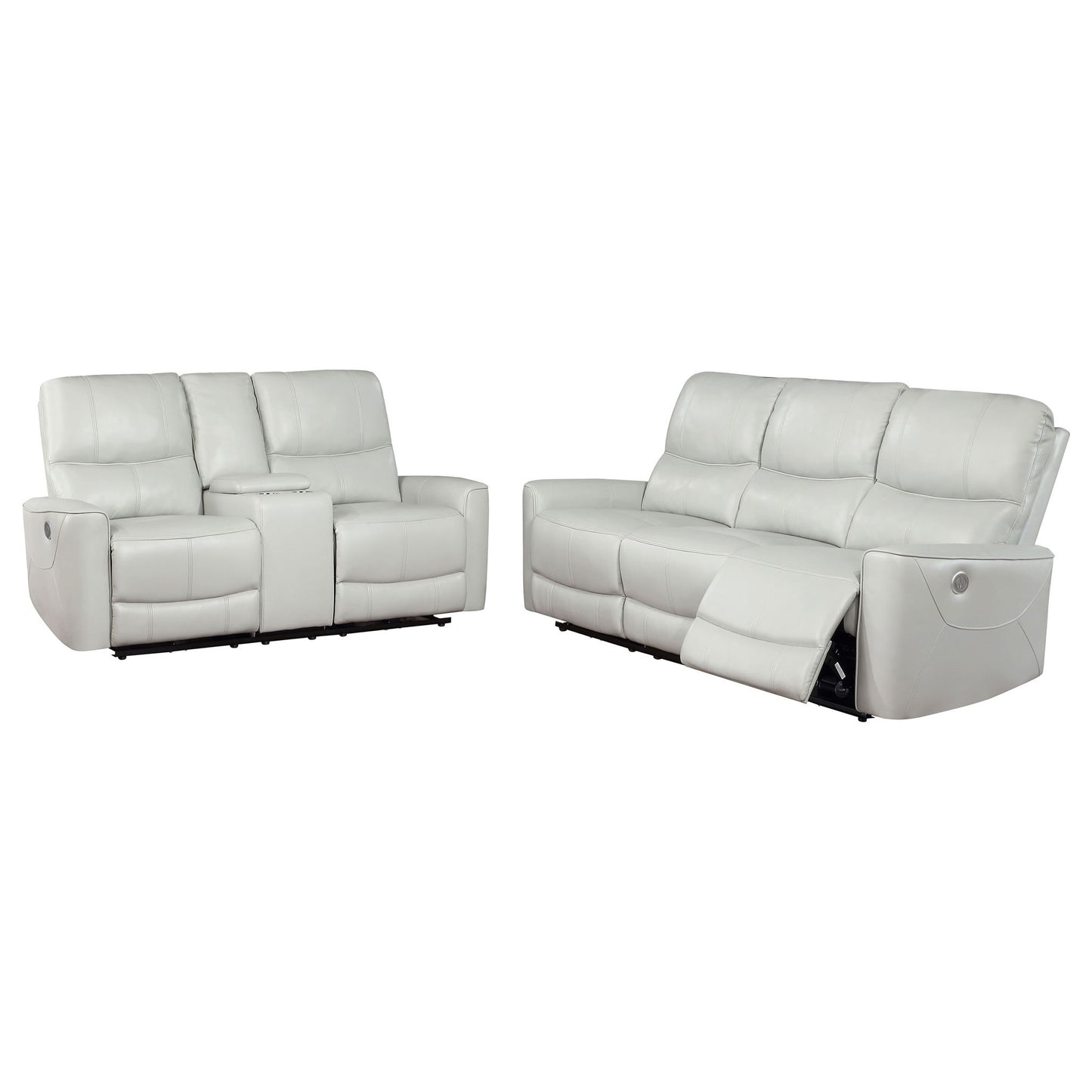 Greenfield 2-piece Power Reclining Sofa Set Dove Grey