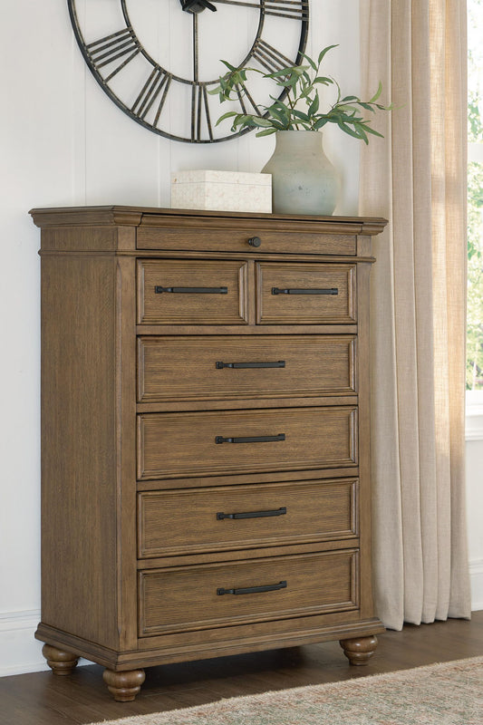 Karallin - Seven Drawer Chest - Medium Brown