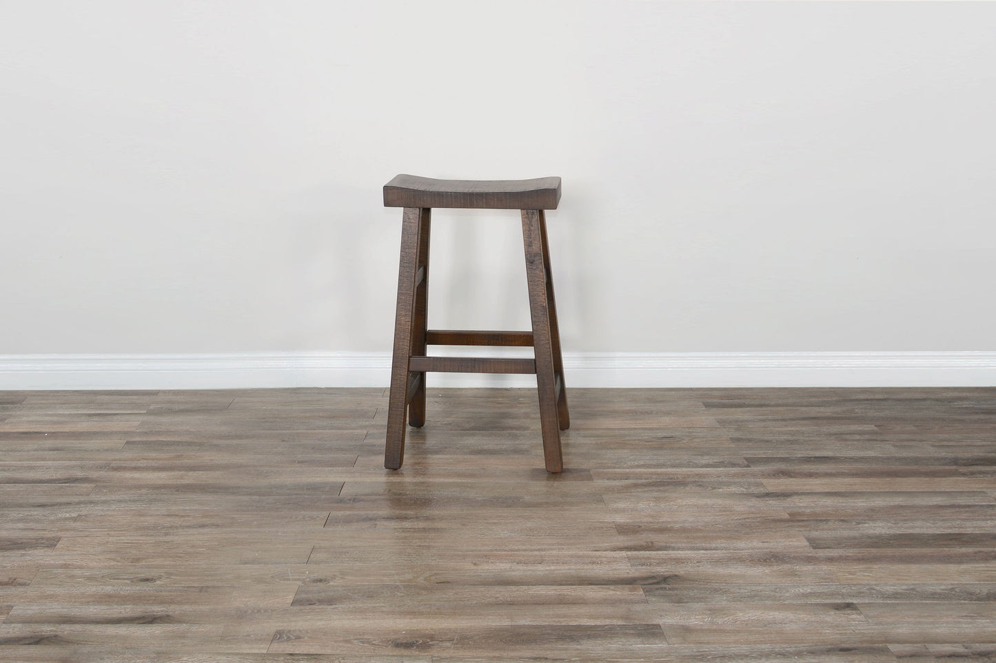 Homestead - 30" Saddle Seat Stool With Wood Seat (Set of 2) - Black Walnut