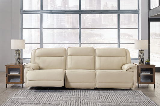 Double Deal - 3-Piece Power Reclining Sofa Sectional - Almond
