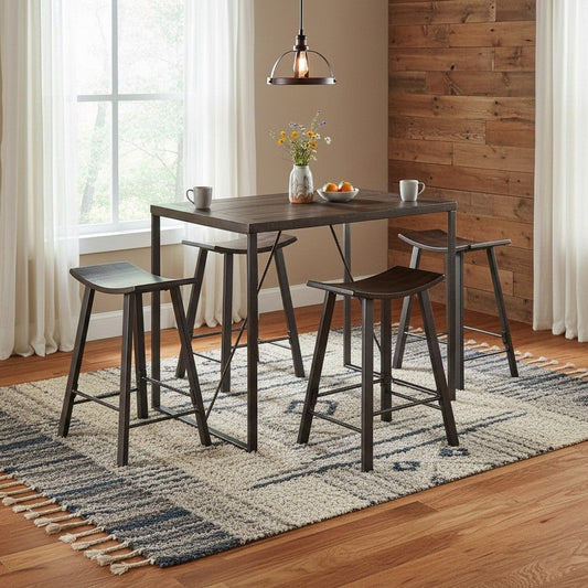 Homestead - Counter Metal Saddle Stool (Set of 2) - Tobacco Leaf