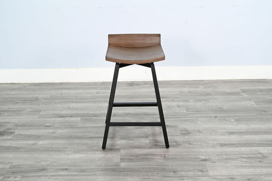 Doe Valley - 24"H Wood Swivel Stool - Buckskin