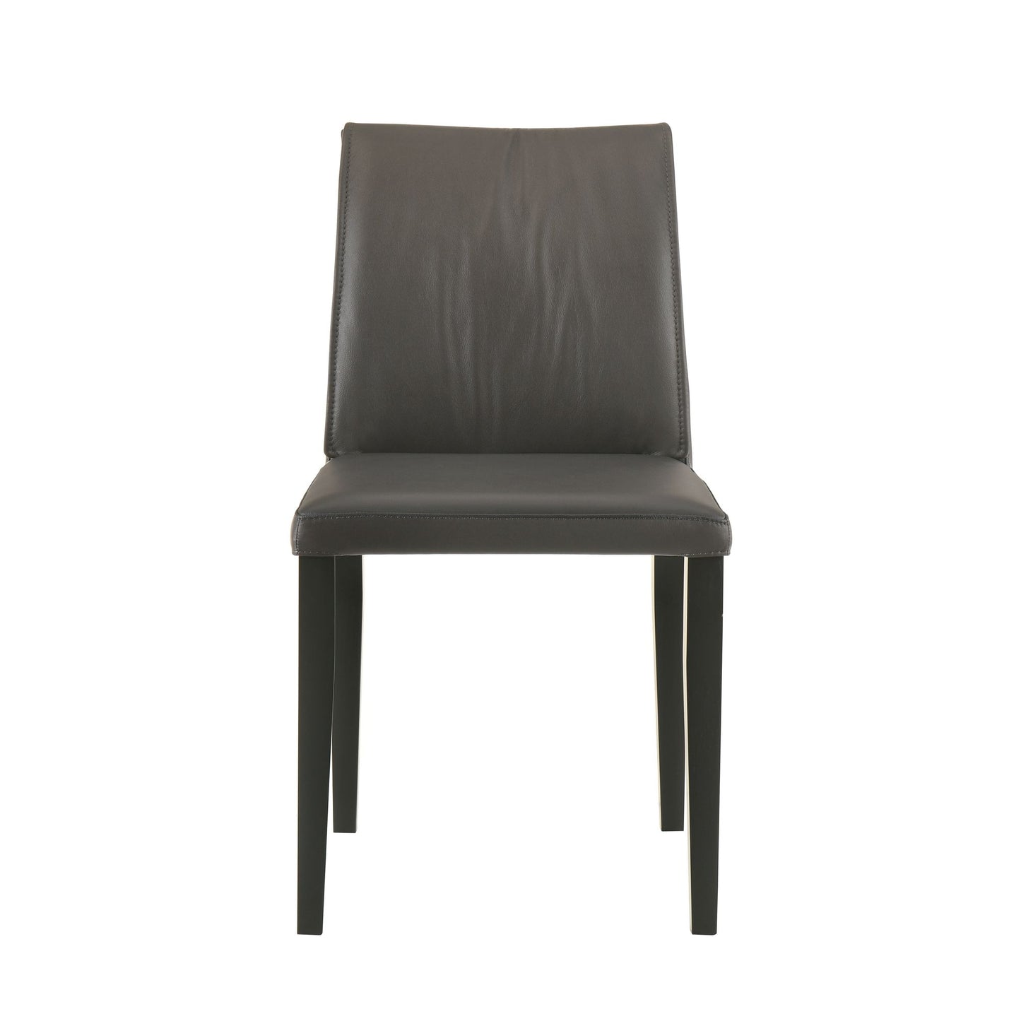 Velena - Full Back Top Grain Leather Upholstered Wood Dining Chairs (Set of 2) - Cola
