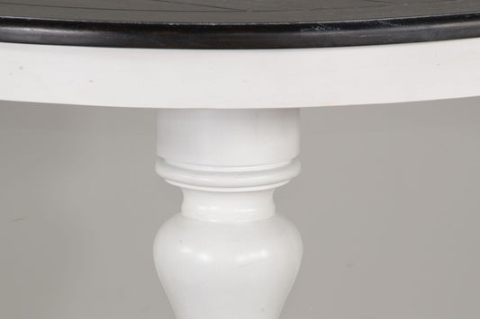 Carriage House - 30" Table - Cottage White / Europen Dark