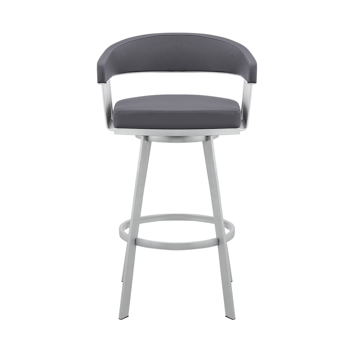 Bronson - Faux Leather Metal Bar Stool