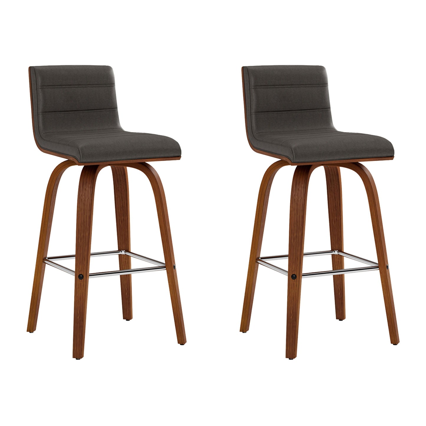 Vienna - 30" Swivel Bar Stool - Walnut Wood