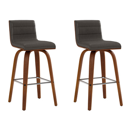 Vienna - 30" Swivel Bar Stool - Walnut Wood