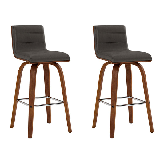 Vienna - 30" Swivel Bar Stool - Walnut Wood