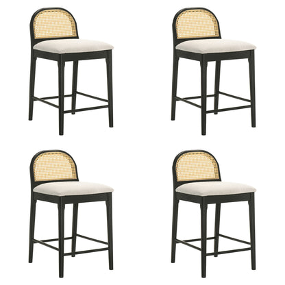 Lucio - Modern Farmhouse Wood Counter Height Kitchen Bar Stool