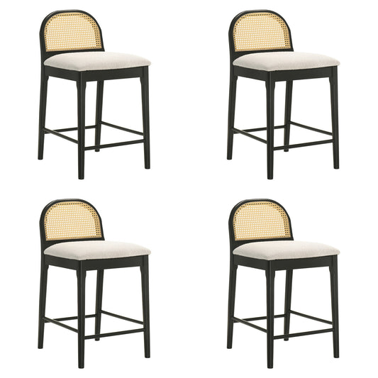 Lucio - Modern Farmhouse Wood Counter Height Kitchen Bar Stool