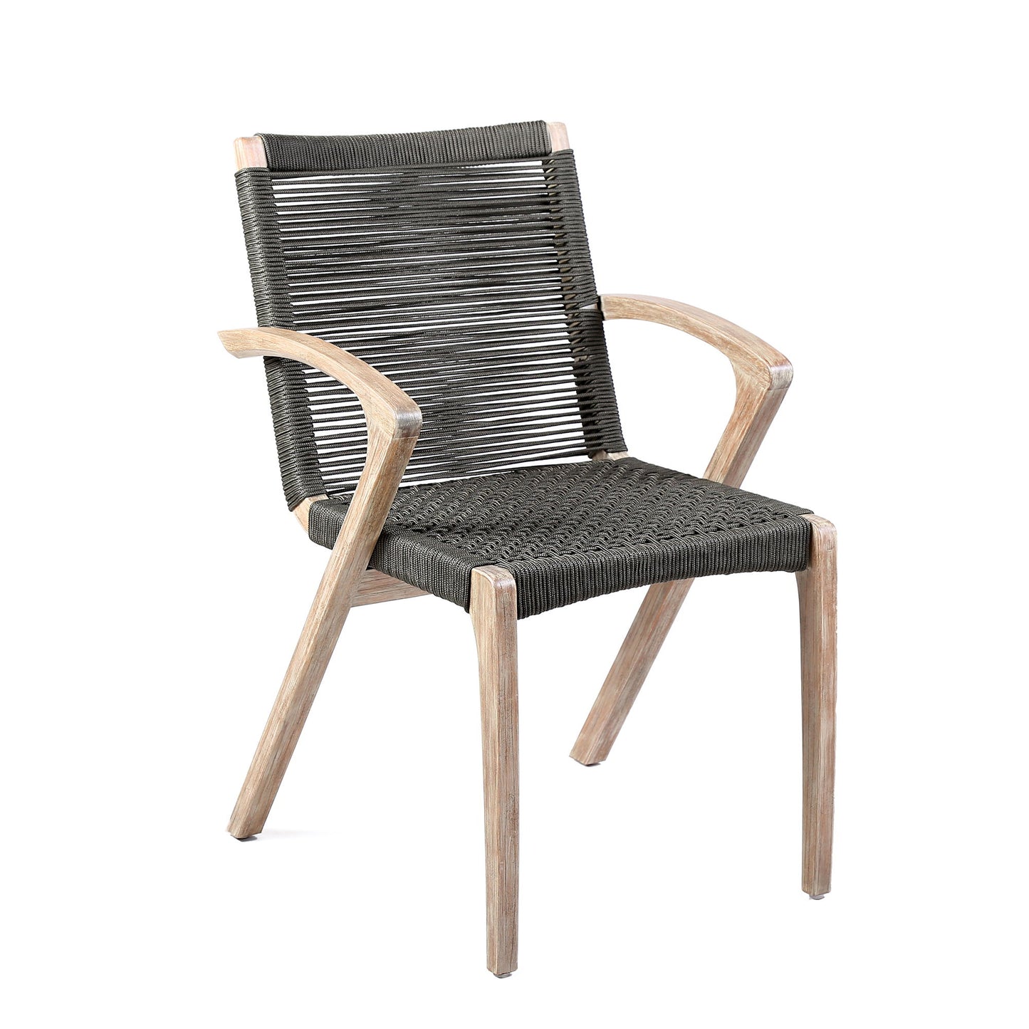 Oasis And Brielle - Outdoor 5 Piece Light Eucalyptus And Concrete Dining Set