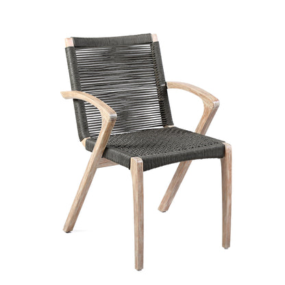 Oasis And Brielle - Outdoor 5 Piece Light Eucalyptus And Concrete Dining Set
