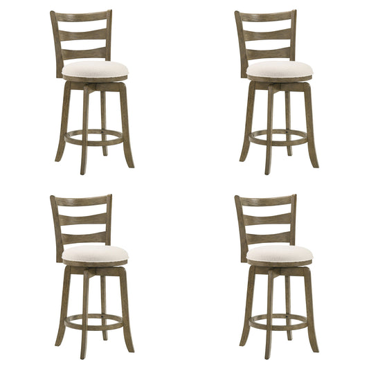 Melindra - Modern Farmhouse Swivel Wood Counter Height Kitchen Bar Stool