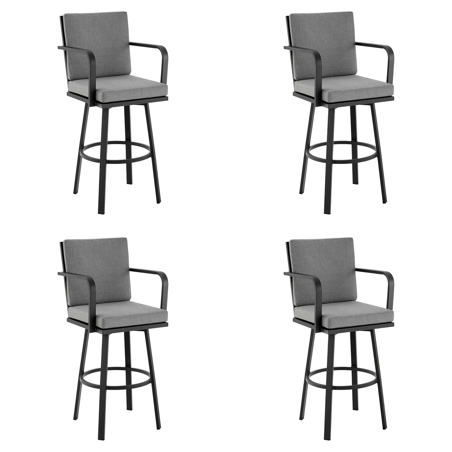 Arnauld - 30" Outdoor Patio Swivel Bar Stool Set