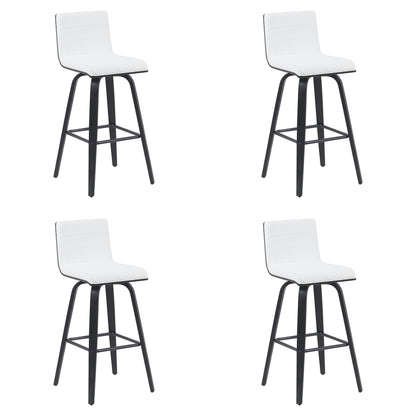 Vienna - Modern Swivel Bar Height Stool - Black Brushed Wood Frame