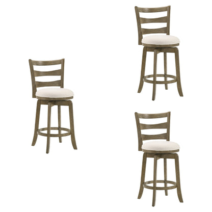 Melindra - Modern Farmhouse Swivel Wood Counter Height Kitchen Bar Stool
